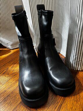 Miista Oliana Boots - Black Stretch Leather